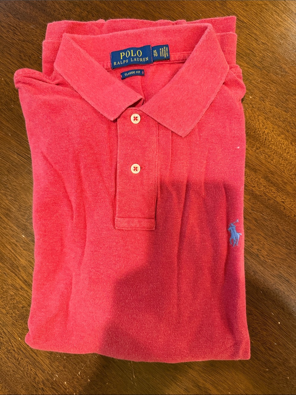 Polo by Ralph Lauren Kids Coral-Red Polo with Blue Pony